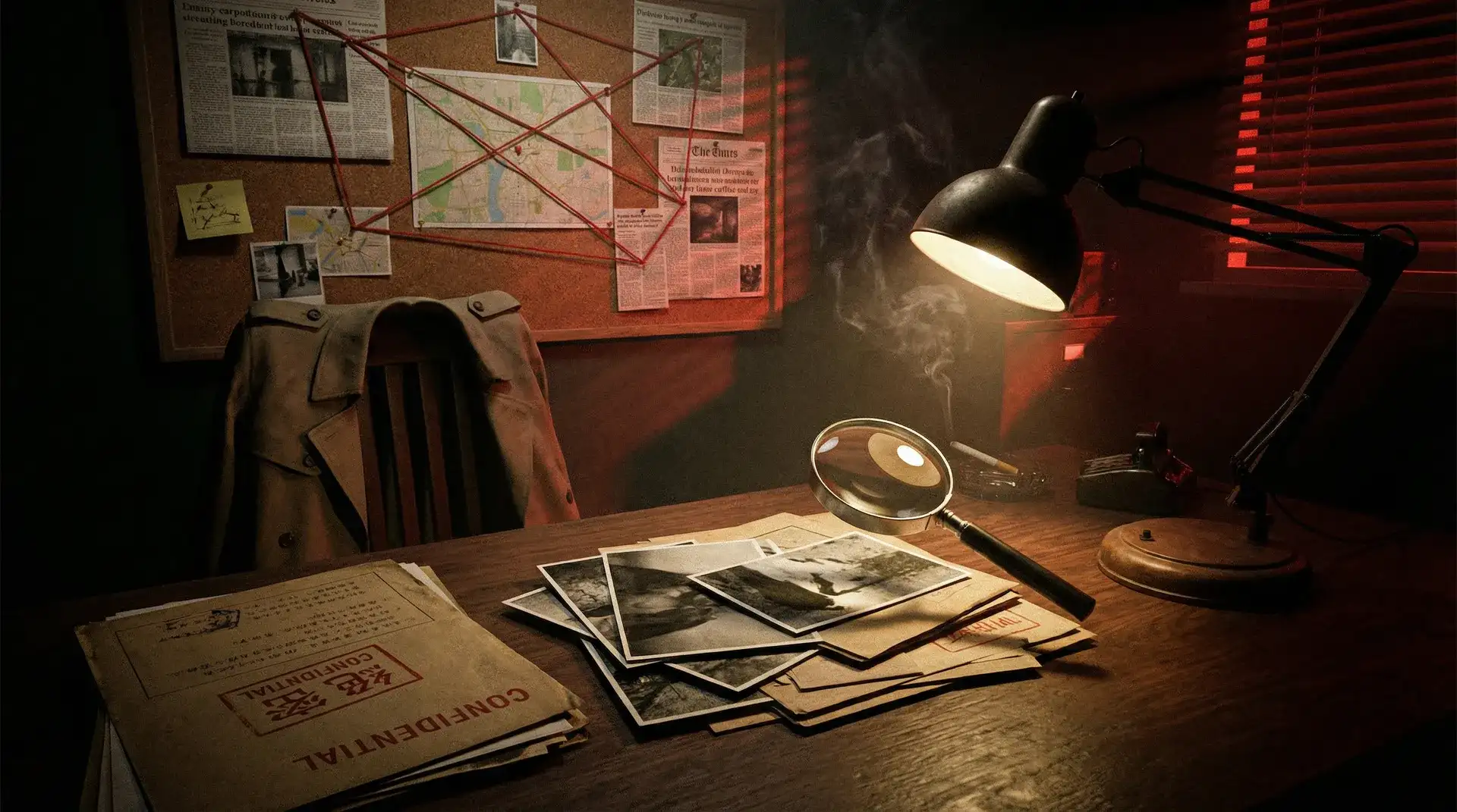 暗网吃瓜 - 调查记者工作台上的机密文件