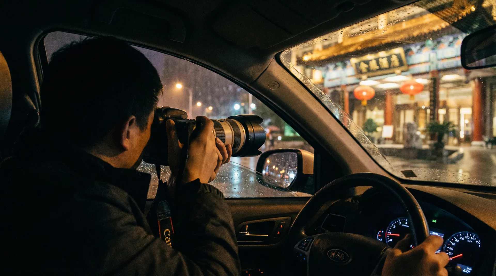 暗网吃瓜 - 记者雨夜跟踪拍摄